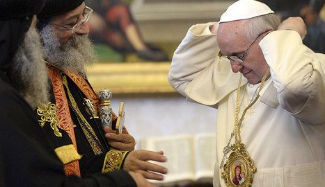 El Patriarca Tawadros II visita al Papa Francisco