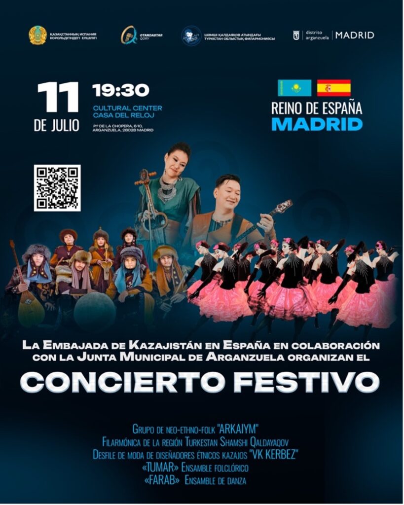 Embajada de Kazajstán celebra  Concierto Festivo que organiza en colaboración con la Junta Municipal de Arganzuela