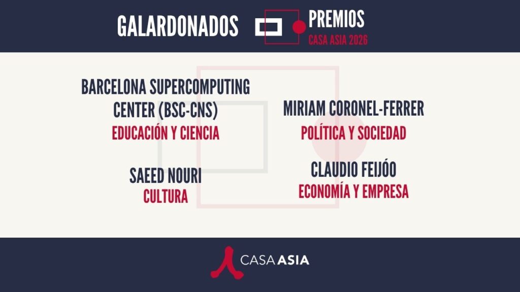 Galardonados de los Premios Casa Asia 2026
